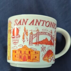 San Antonio Orange Graphic Ceramic Coffee Mug